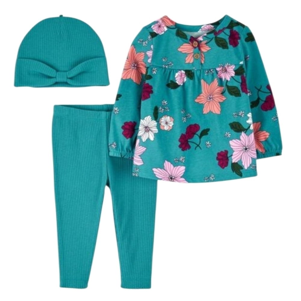 Girls Carter's 3 Piece Outfit Sz 6 Month NWT